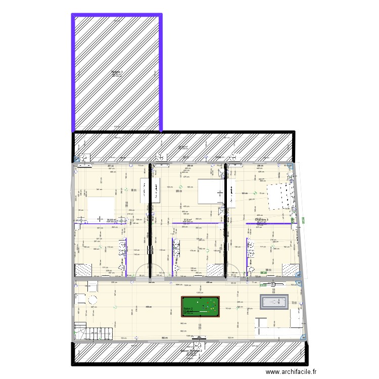 maison R+1. Plan de 7 pièces et 269 m2