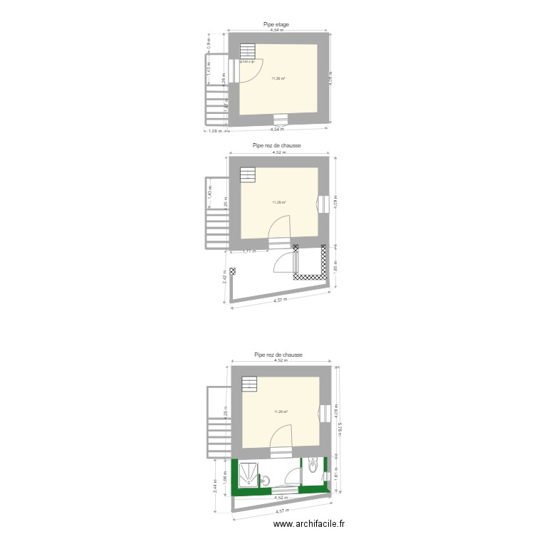 LA PIPE. Plan de 0 pièce et 0 m2