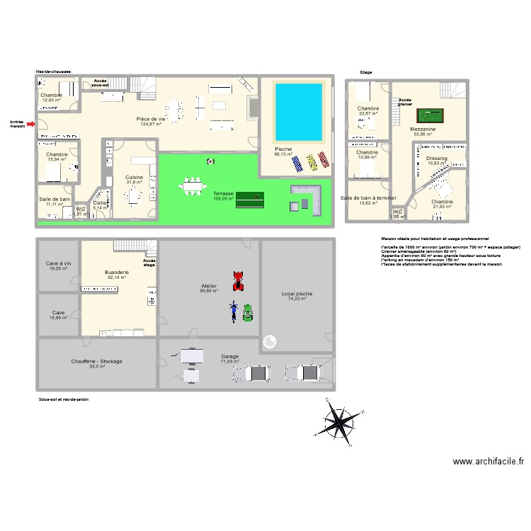 GUILLARD1. Plan de 27 pièces et 924 m2