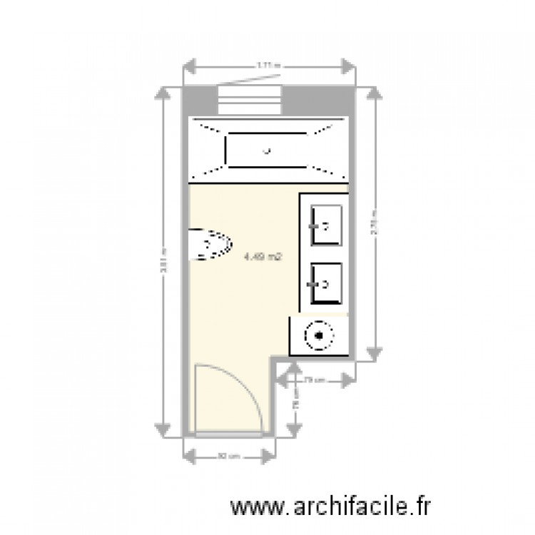 plan sdb Myard. Plan de 0 pièce et 0 m2