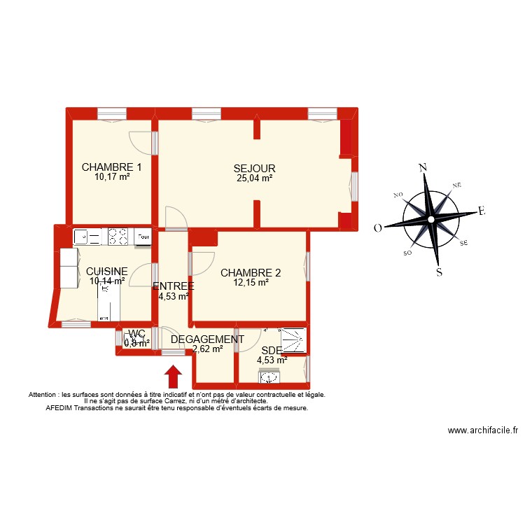 BI 11220. Plan de 10 pièces et 70 m2