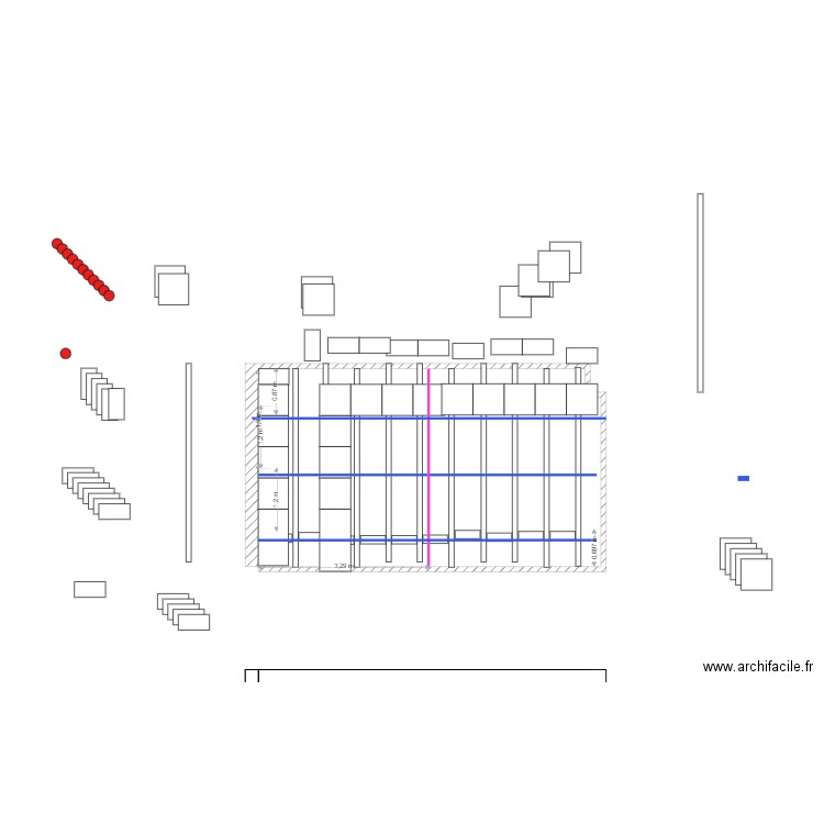 calepinage plafond 3. Plan de 0 pièce et 0 m2