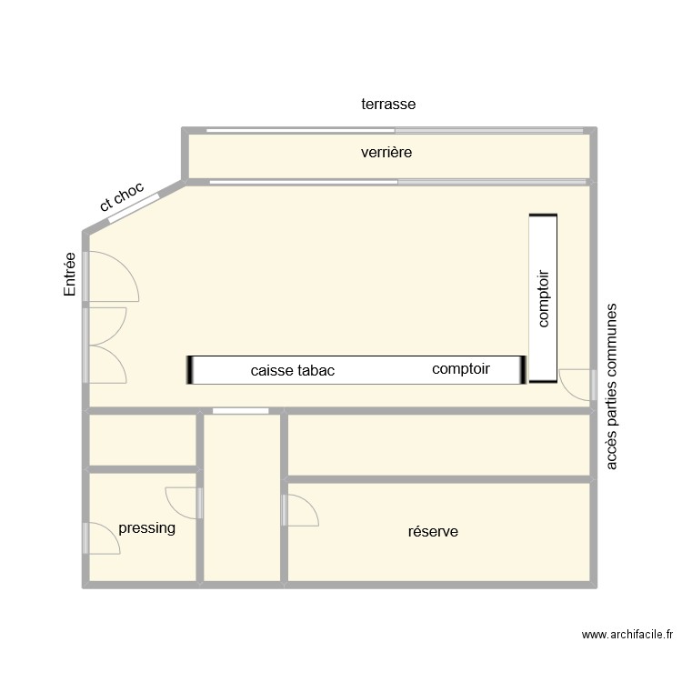 TABAC LE CARREFOUR TOULON. Plan de 7 pièces et 52 m2