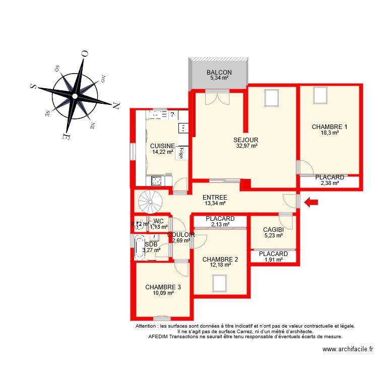 BI 7081 NIVEAU 1 ETAGE 3. Plan de 0 pièce et 0 m2