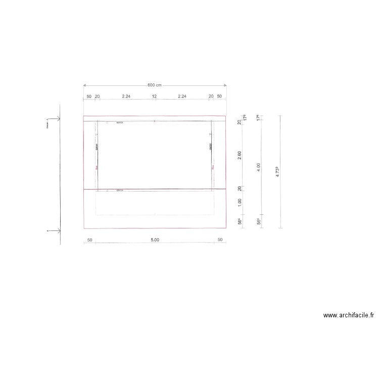 DP CARPORT JOSEPH AC84 VUE DESSUS COTEE. Plan de 0 pièce et 0 m2