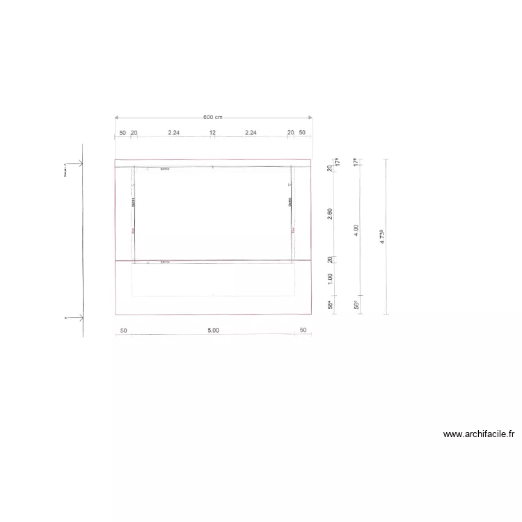 DP CARPORT JOSEPH AC84 VUE DESSUS COTEE. Plan de 