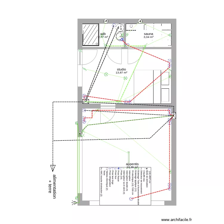 appentis studio longefond circuits. Plan de 