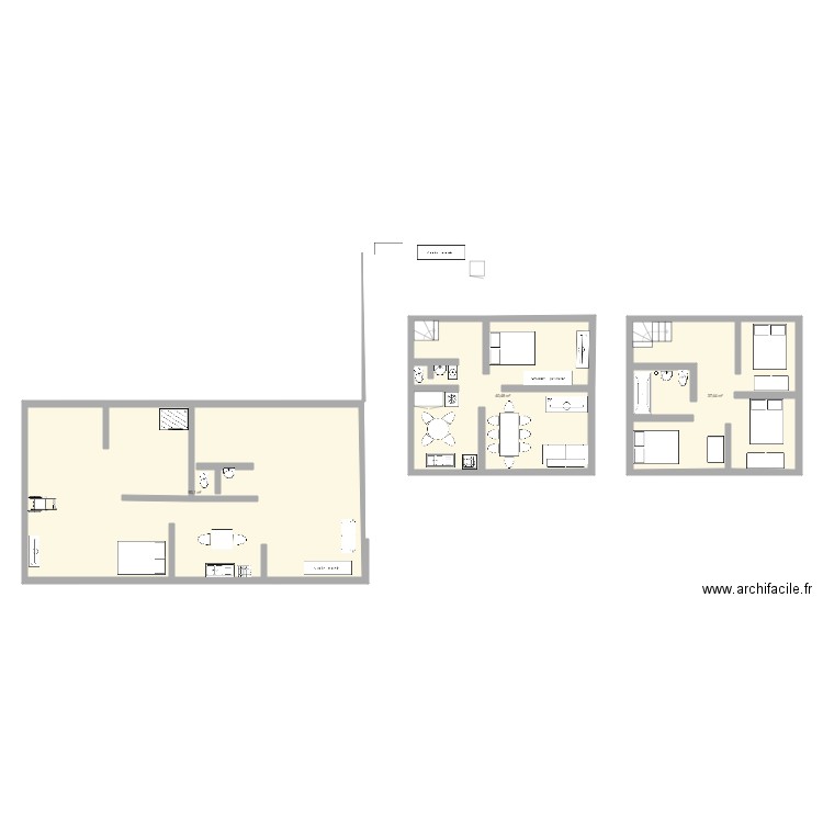 Plan rez de chaussé 3D. Plan de 0 pièce et 0 m2