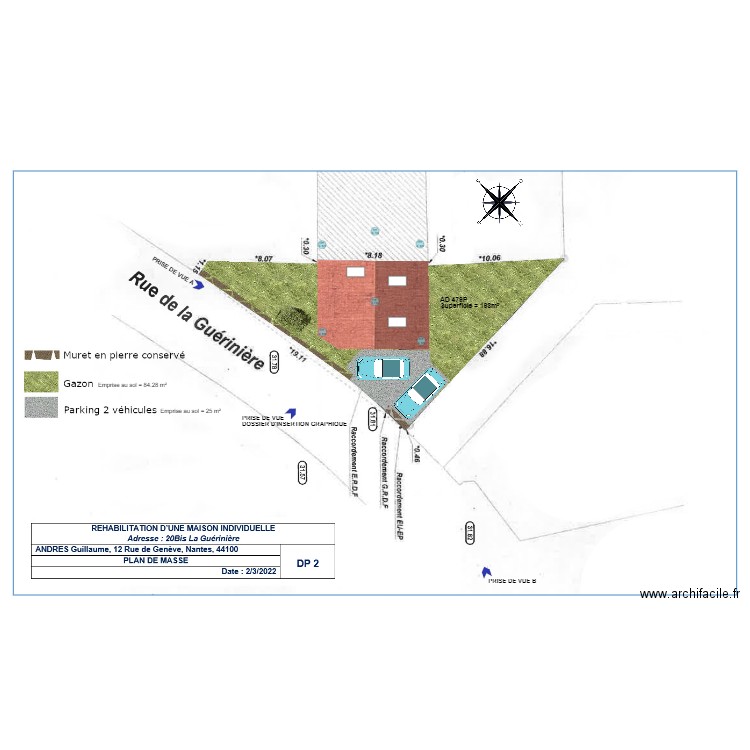 plan masse gueriniere. Plan de 0 pièce et 0 m2