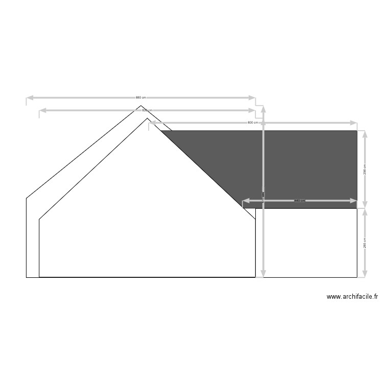Plan facade nord est. Plan de 0 pièce et 0 m2