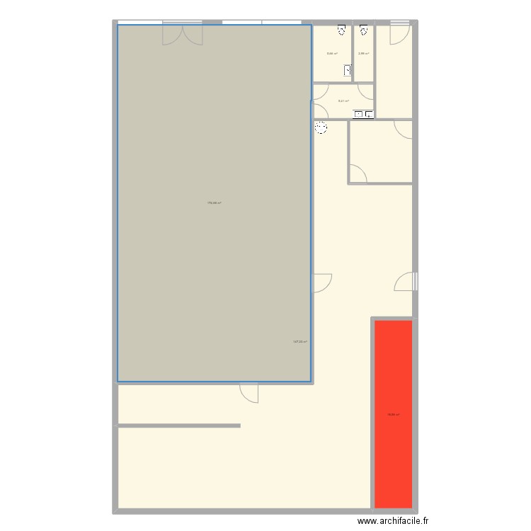 roncq. Plan de 6 pièces et 355 m2