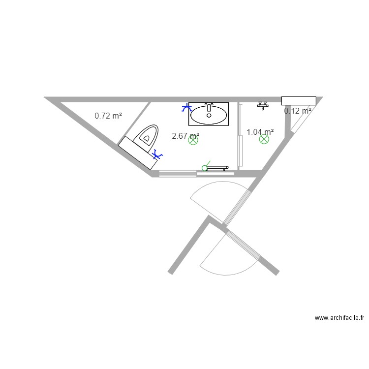 sdb 2. Plan de 0 pièce et 0 m2