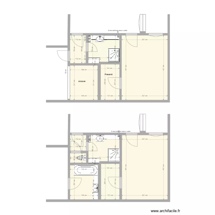 Salle de Bain Clermont V2. Plan de 