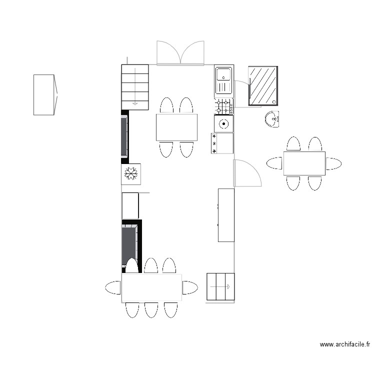 cuisine. Plan de 0 pièce et 0 m2