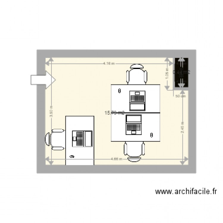 Bureau. Plan de 0 pièce et 0 m2