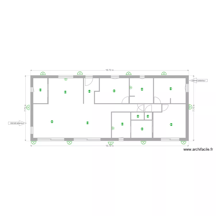 plan maison sans garage elec. Plan de 