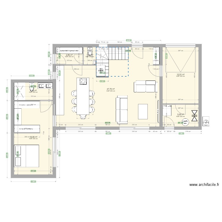 PLAN CHARLY. Plan de 7 pièces et 92 m2