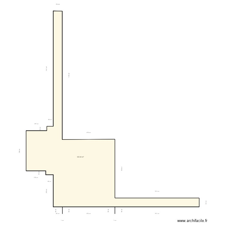 Granarolo Vileneuve de la riviere. Plan de 1 pièce et 59 m2