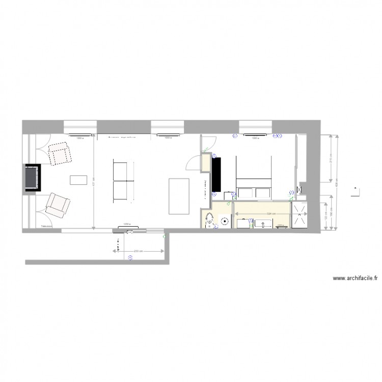 Chambre et SdB. Plan de 0 pièce et 0 m2
