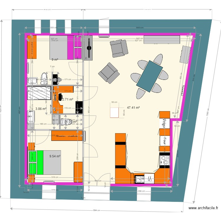 la comté remodifiee. Plan de 0 pièce et 0 m2