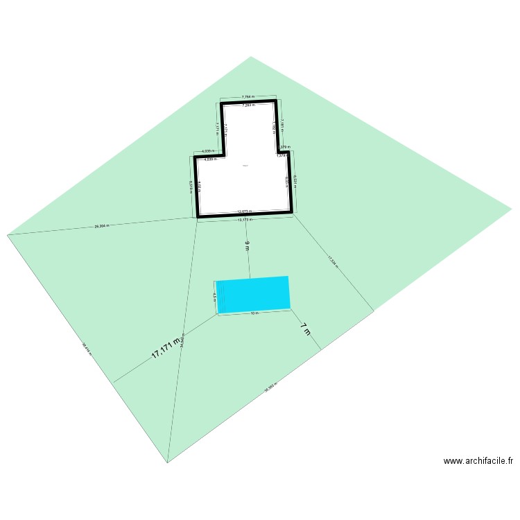 Plan Cadastral 203. Plan de 1 pièce et 154 m2