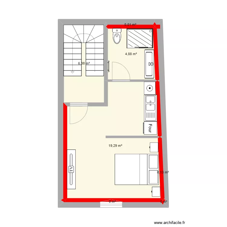 CHINON ETAGE 1/2. Plan de 