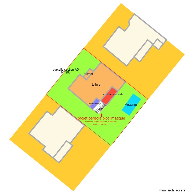 Plan Masse DP 2. Plan de 9 pièces et 508 m2