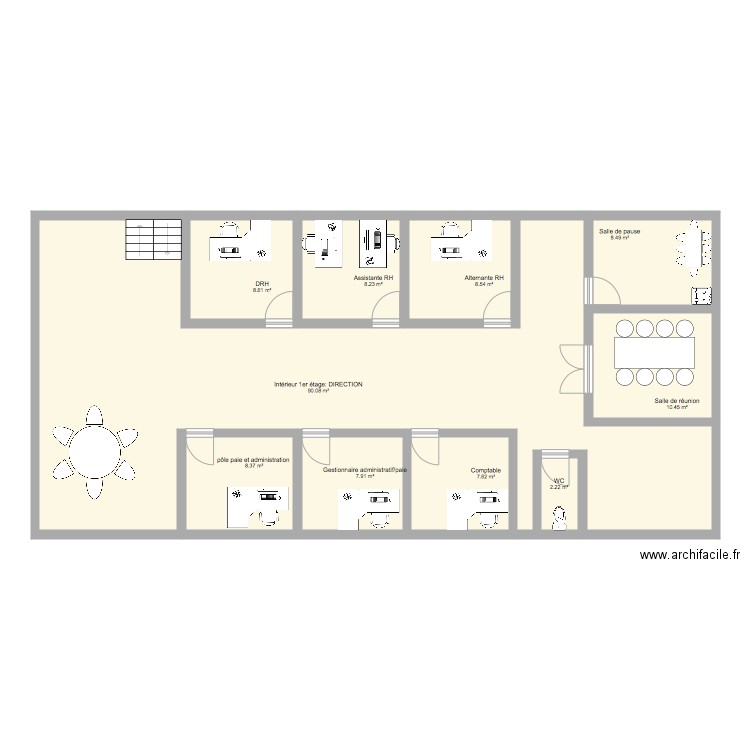 1er étage. Plan de 0 pièce et 0 m2