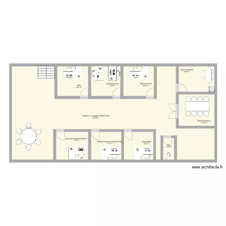 1er &eacute;tage. Plan de 