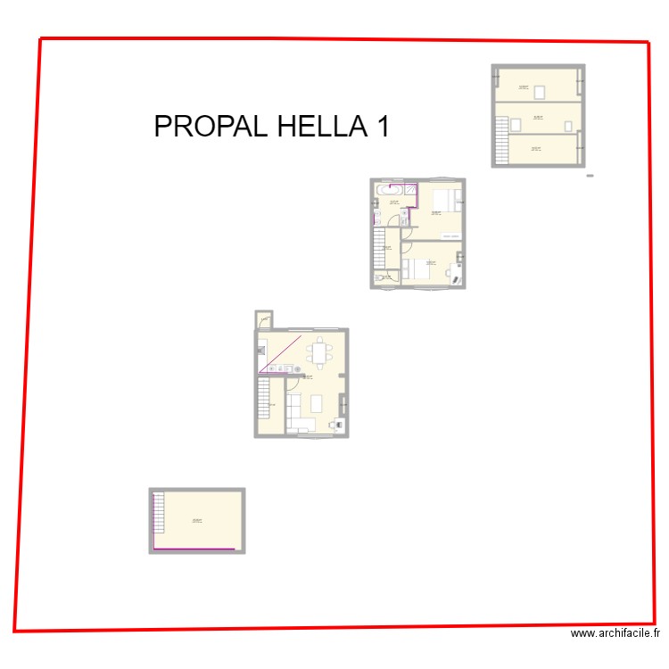 HELLA 2. Plan de 19 pièces et 148 m2