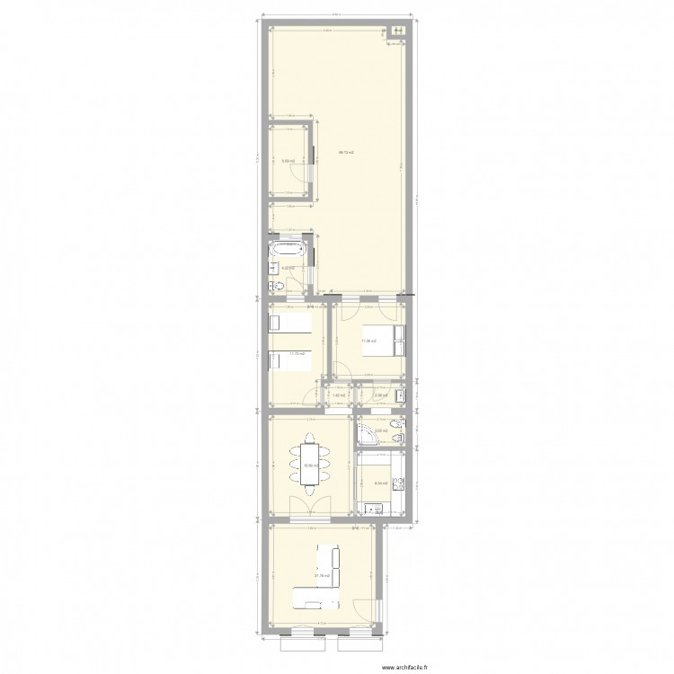 Vinyassa. Plan de 0 pièce et 0 m2