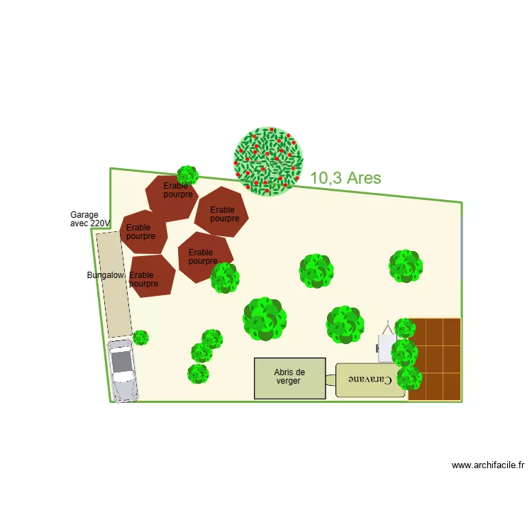 Am&eacute;nagement verger 06. Plan de 