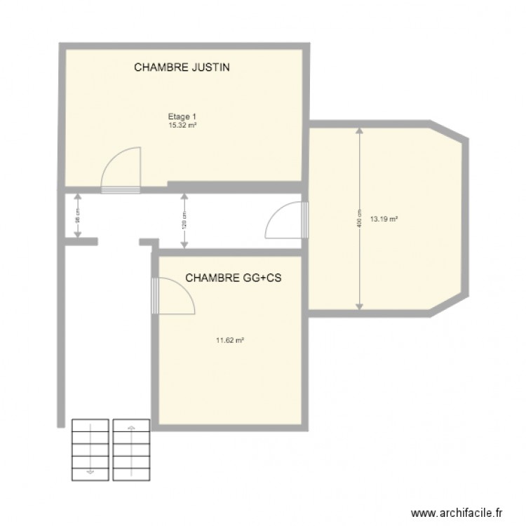 Etage 1 GG. Plan de 0 pièce et 0 m2