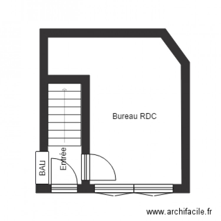 BUREAU RDC AJC. Plan de 0 pièce et 0 m2