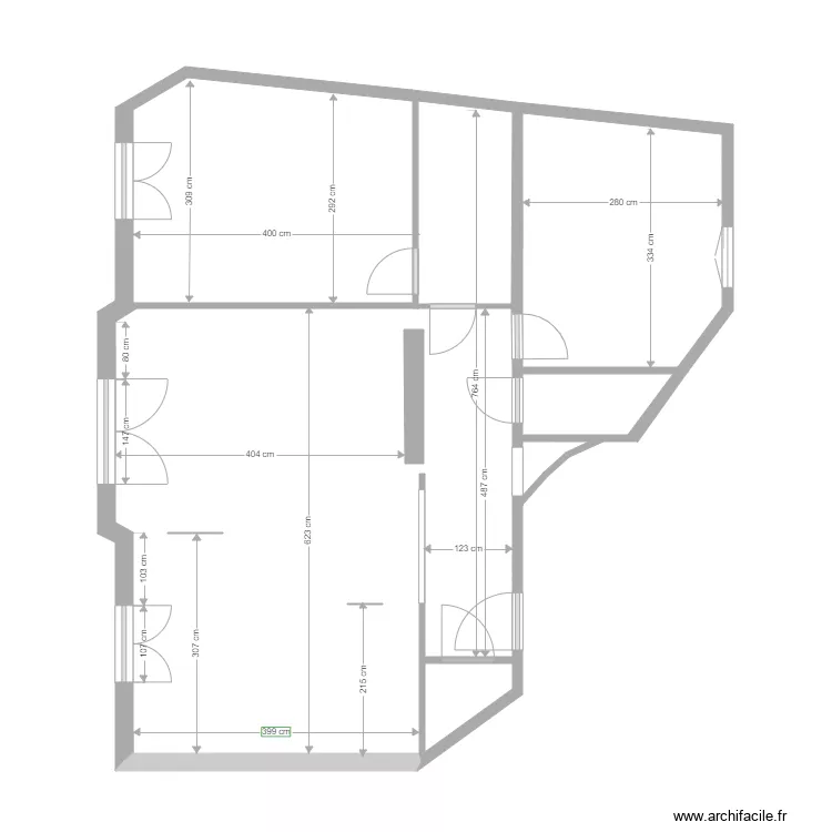Appartement P et M. Plan de 