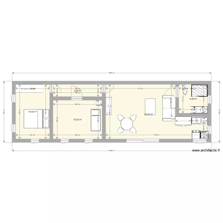 petit appart. Plan de 