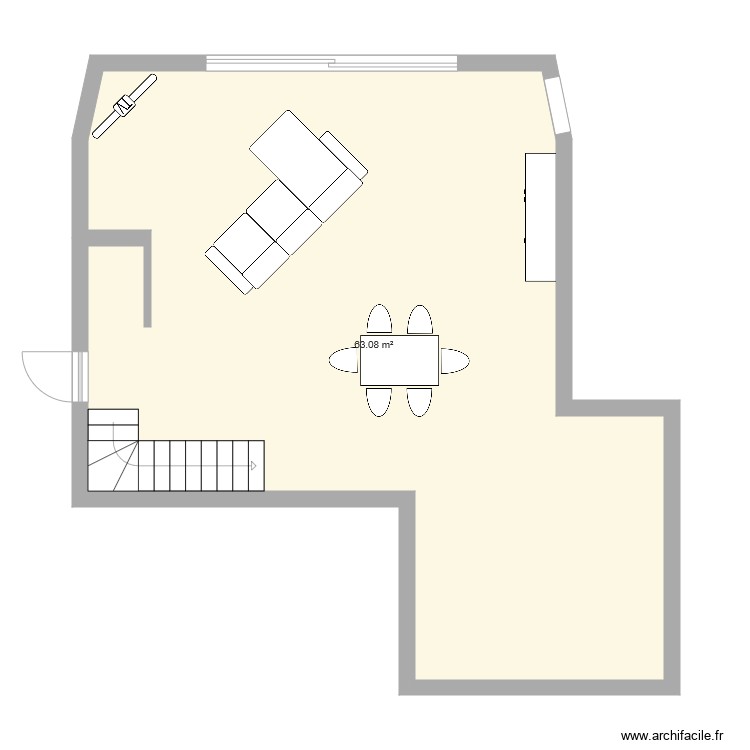 extension. Plan de 0 pièce et 0 m2