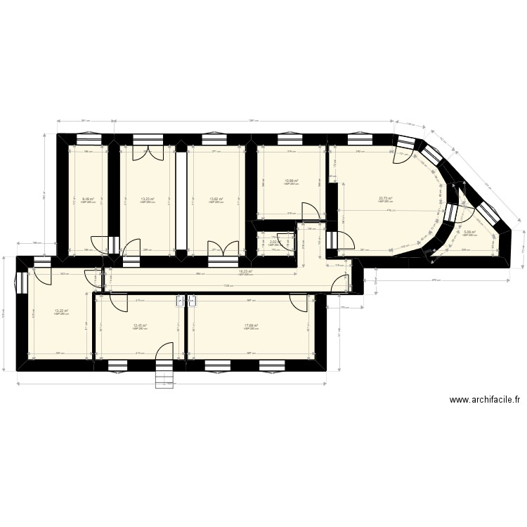 95 SARCELLES 106 Brossolette EXISTANT JORDAN. Plan de 11 pièces et 138 m2