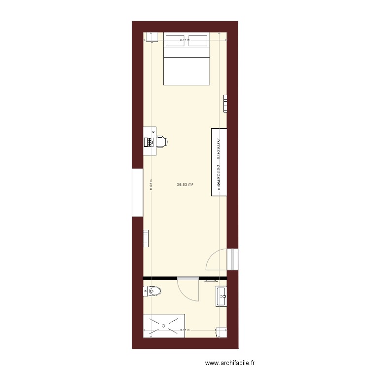 amenagement valentin. Plan de 0 pièce et 0 m2