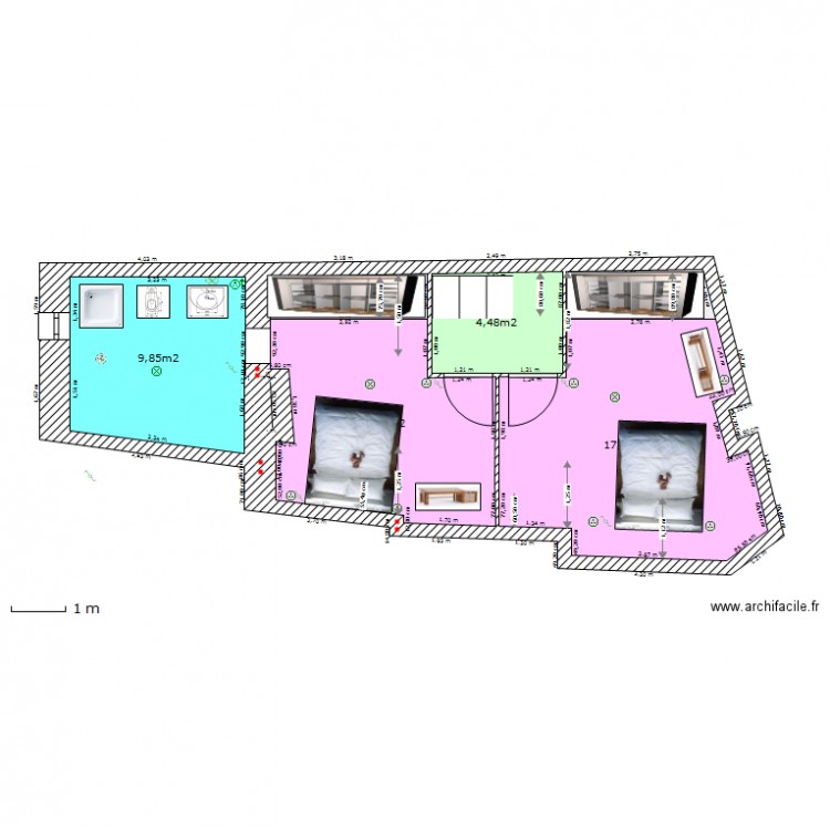 244 foch 1ier étage élec. Plan de 0 pièce et 0 m2