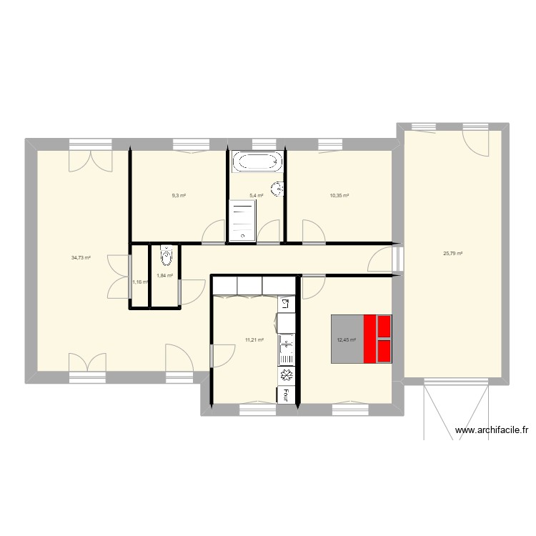 Maison 4 . Plan de 0 pièce et 0 m2