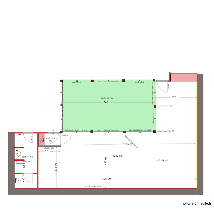 détail SALLE ANIMATION. Plan de 0 pièce et 0 m2