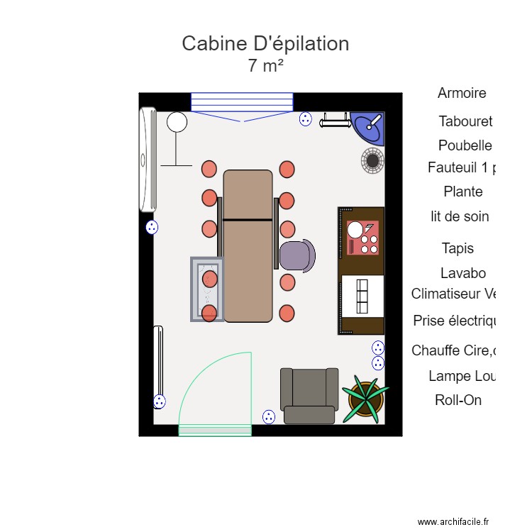 Cabineépilation1. Plan de 0 pièce et 0 m2