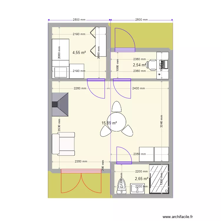 Юлия 2м. Plan de 