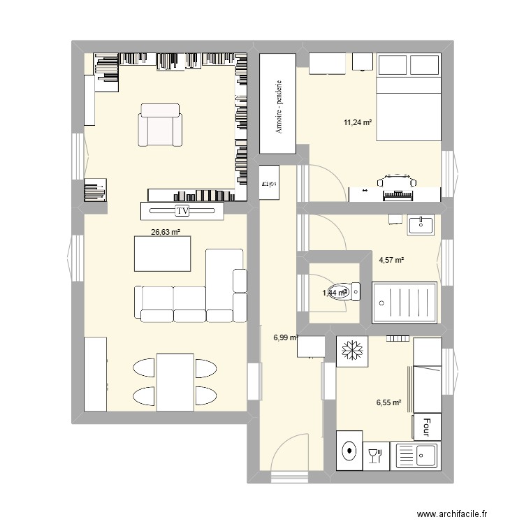 appartement. Plan de 0 pièce et 0 m2