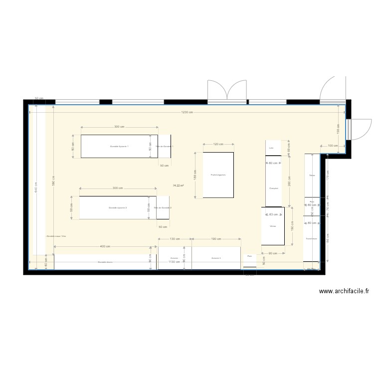 plan épicerie 2. Plan de 0 pièce et 0 m2