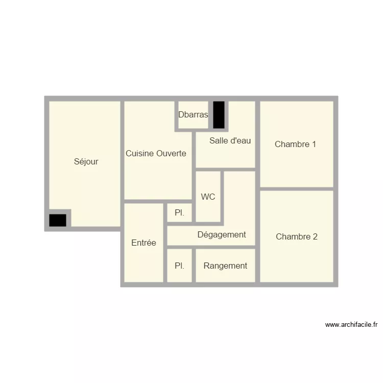 Appt 1er &eacute;tage. Plan de 