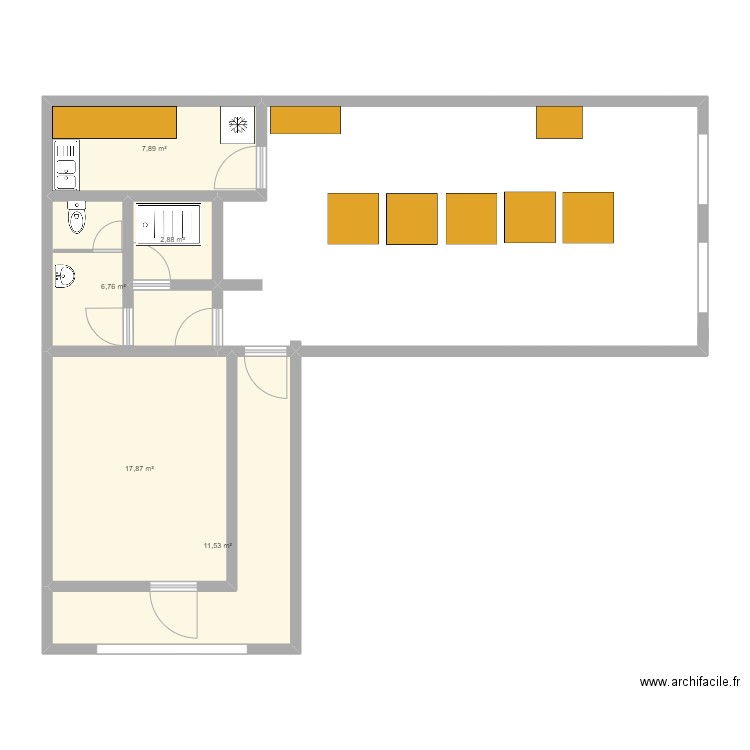 CARBET 1. Plan de 5 pièces et 47 m2