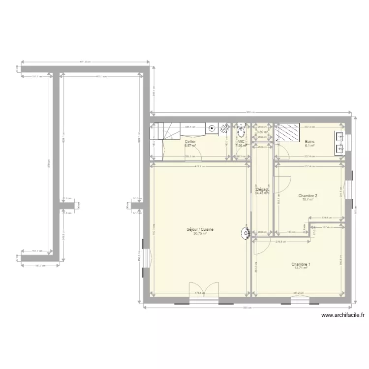 extension. Plan de 