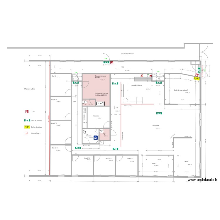 Kiné pole emploi 6. Plan de 11 pièces et 100 m2